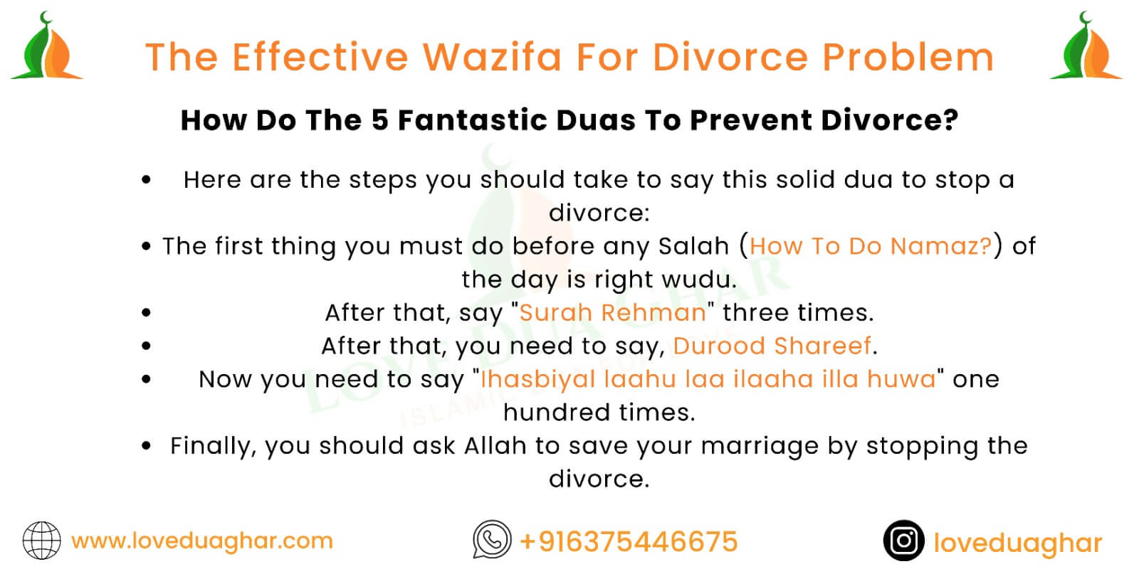 Wazifa For Divorce Problem