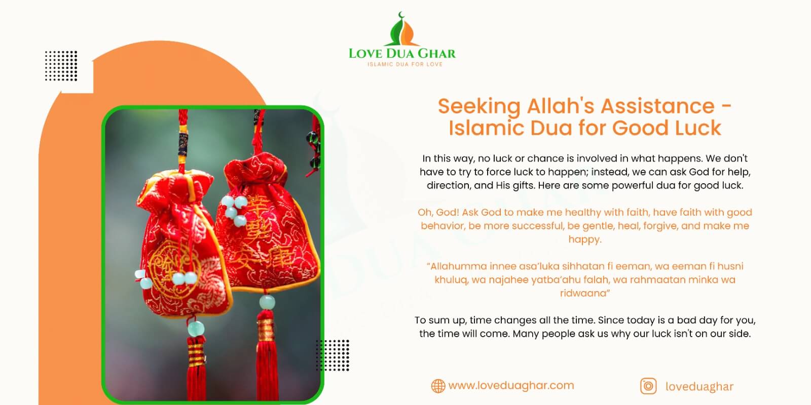 Seeking Allah's Assistance - Islamic Dua for Good Luck - Love Dua Ghar